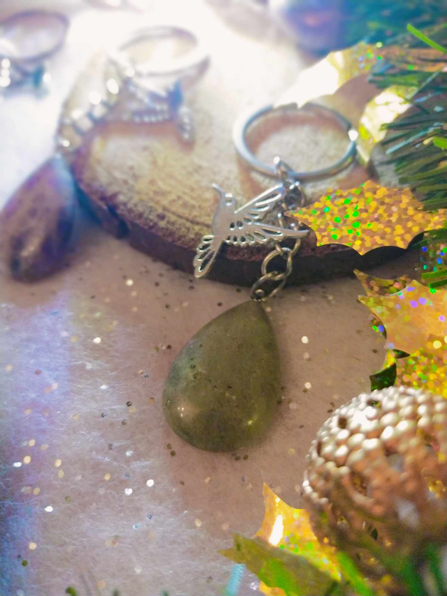 ♡ Porte Clés Goutte Labradorite ♡