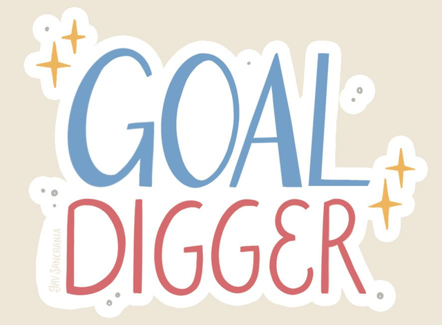 Goal digger sticker