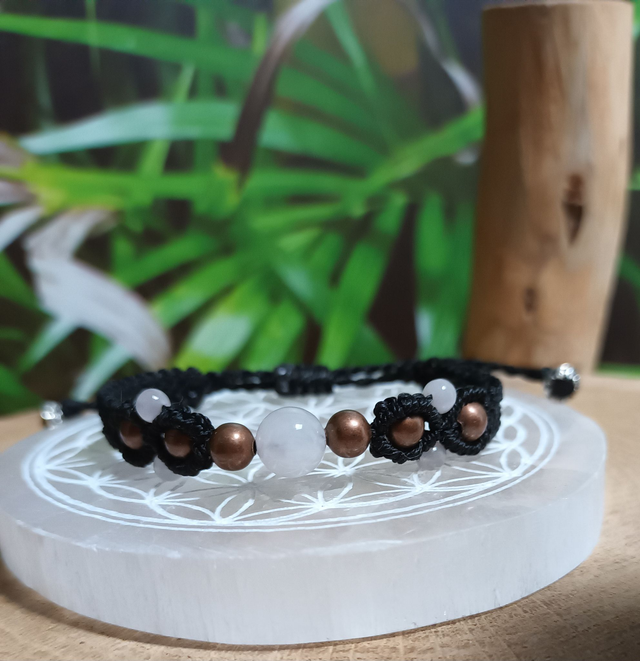 Bracelet en quartz rose