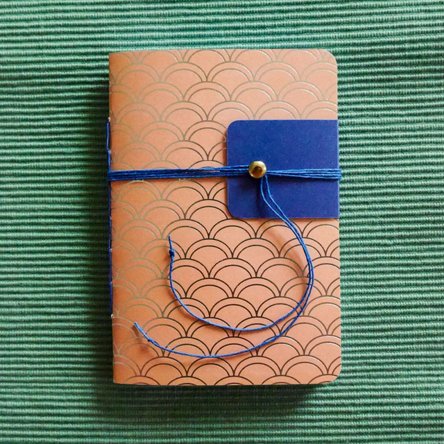 Carnet de poche A6 - motif géométrique japonais - brillant