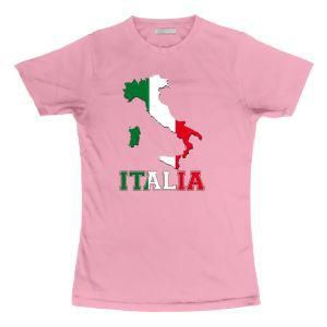 MAGLIETTA ITALIA T-SHIRT DONNA GRIGIO