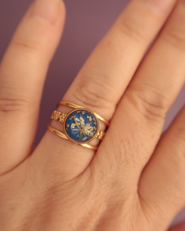 Bague fleurie Promesse | BA047 | Ombelles