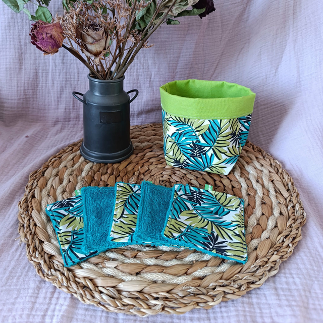 Panière + 5 Cotons Lavables Sao Paulo