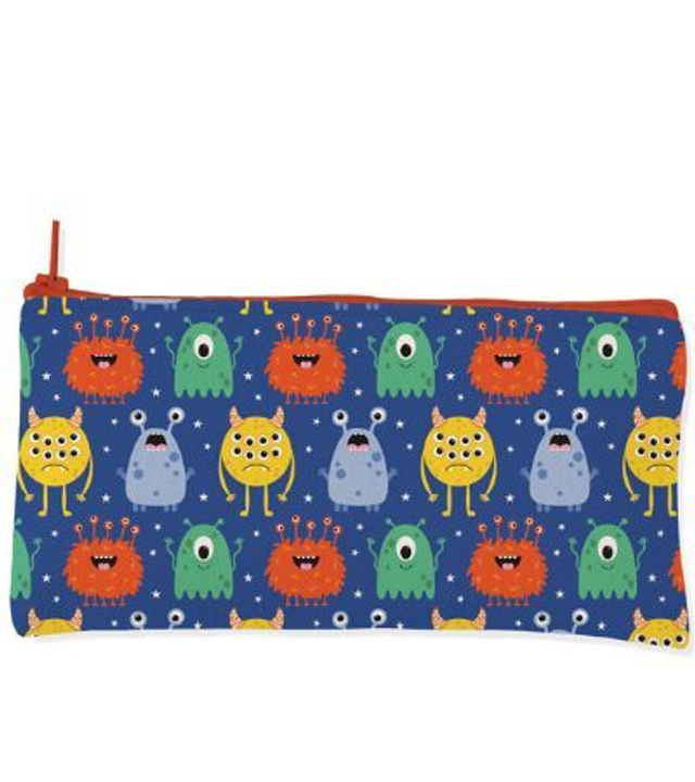 Monsters Pencil Case - in orange or blue