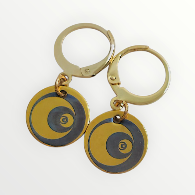 Boucles d'oreilles psyché doré