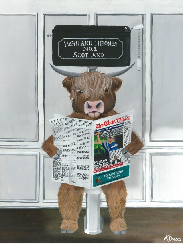 Highland Cow Print 'Highland Thrones' A4/A3/A6