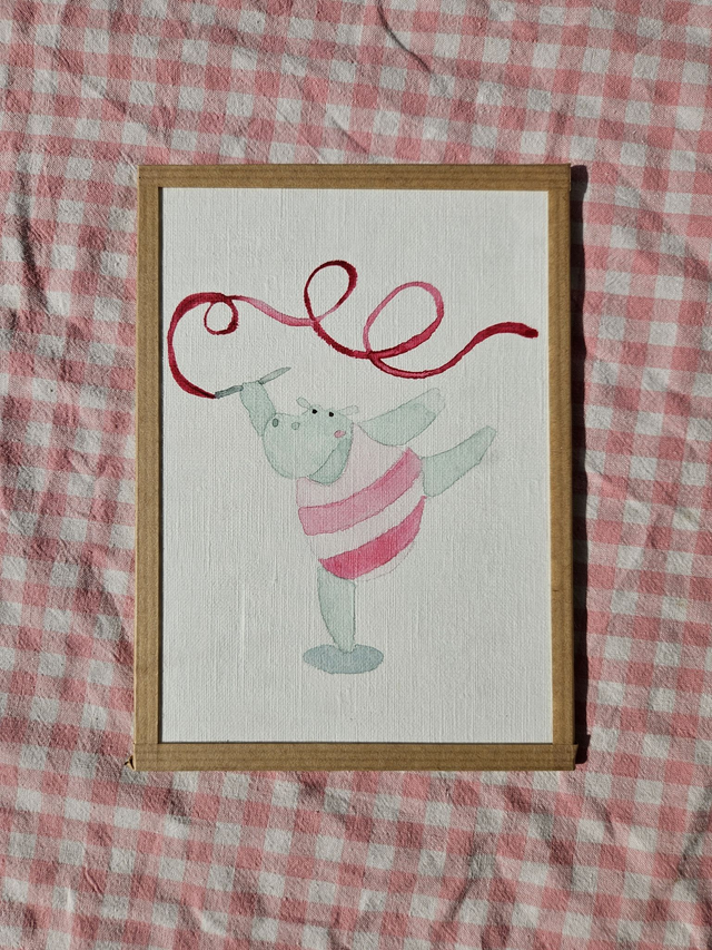 Hippo ruban - Original encadré