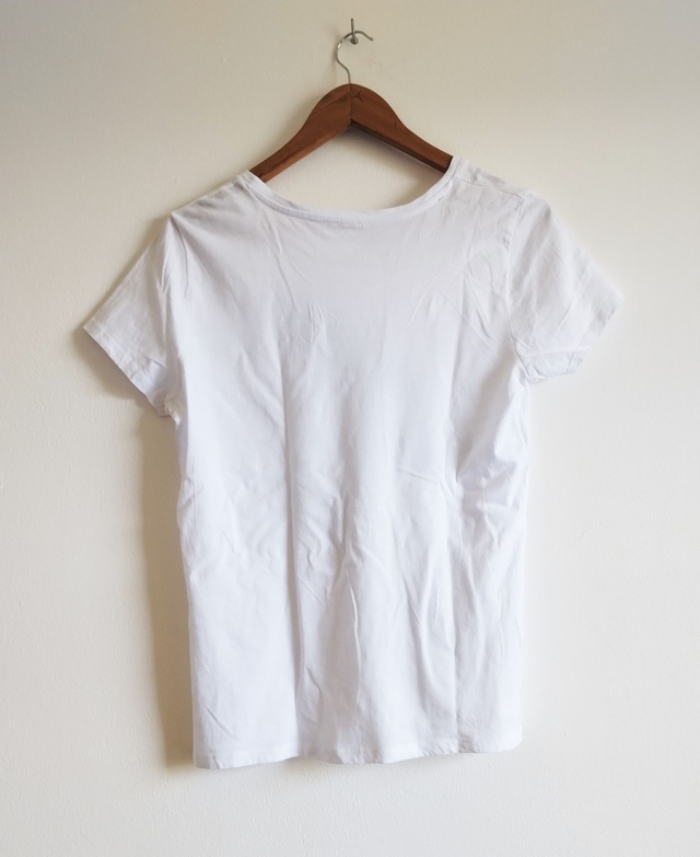 White Color Cotton T-shirt, Goldfish Pattern, Printed T-shirt