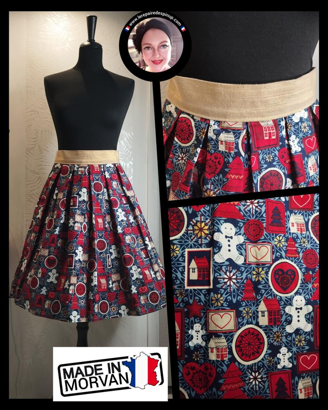 Jupe Modèle La maison de Noël T44