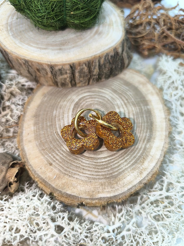 Pampilles interchangeables paillettes cuivré 