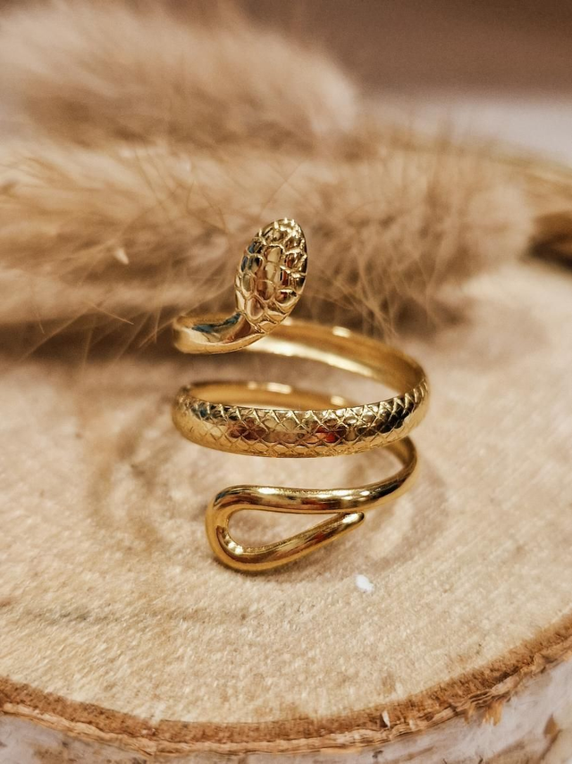 Bague "Serpent" - Grand modèle doré