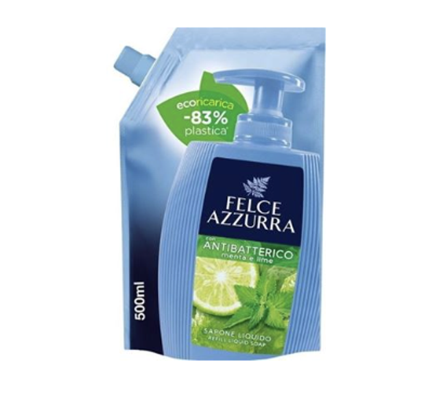 Felce Azzurra - Folyékony szappan utántöltő 500ml - Antibakteriális