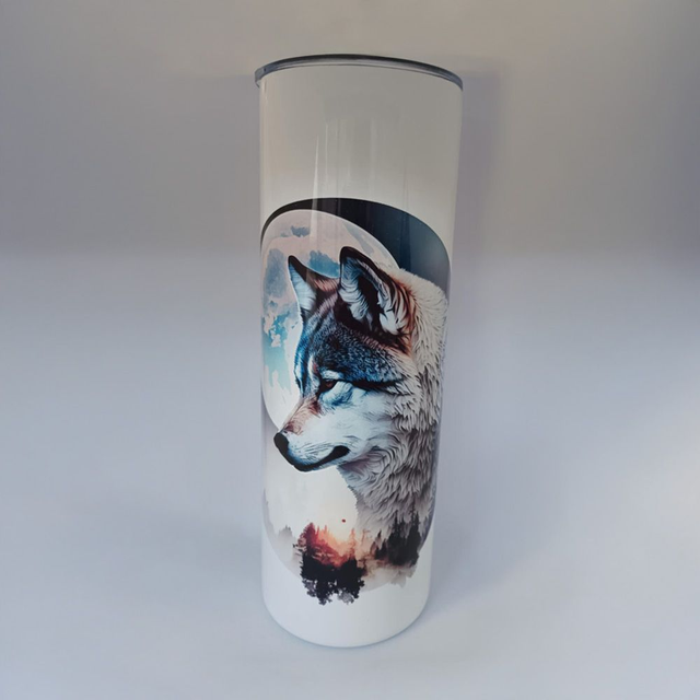 Midnight Wolf Tumbler - Personalised Tumbler 