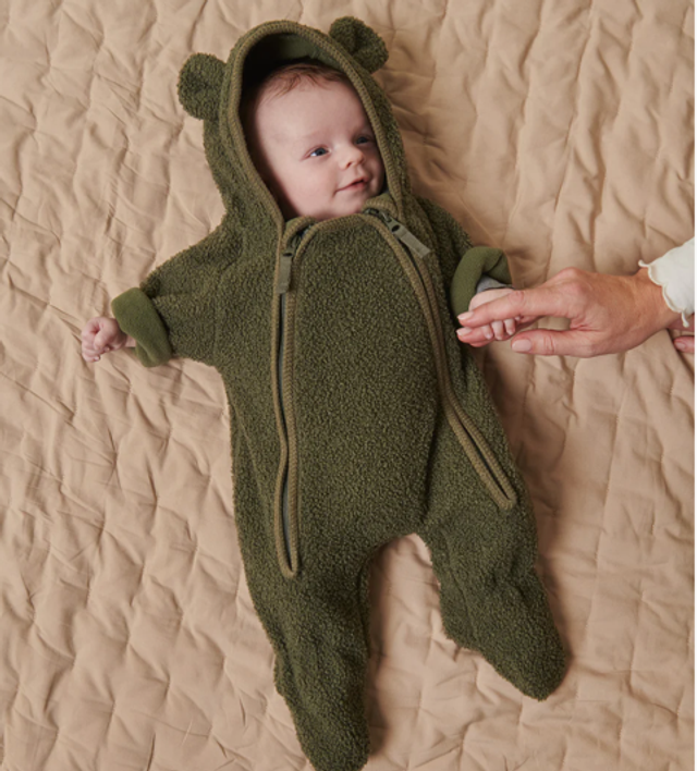 Mar Mar - tuta teddy verde militare