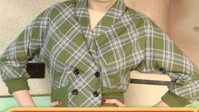 Cardigan tartan vert 