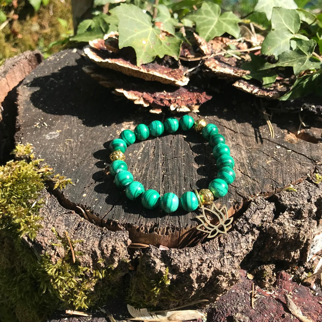 BRACELET MALA en Malachite du Congo PM