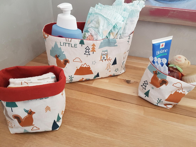 Trio paniers montagne, tipi, écureuil