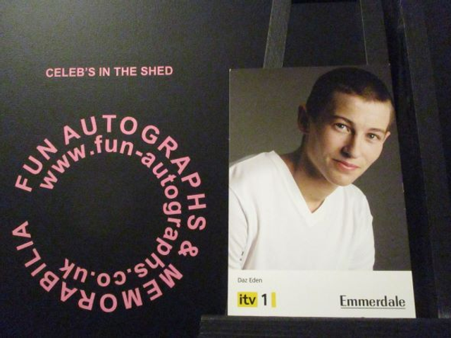 Luke Tittensor (Daz Sugden) Original Emmerdale Yellow &amp; Black Itv1 Logo Cast Card (SEE PIC)
