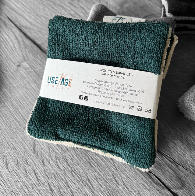 Lingettes lavables double face x3 zéro déchet ! 🌿