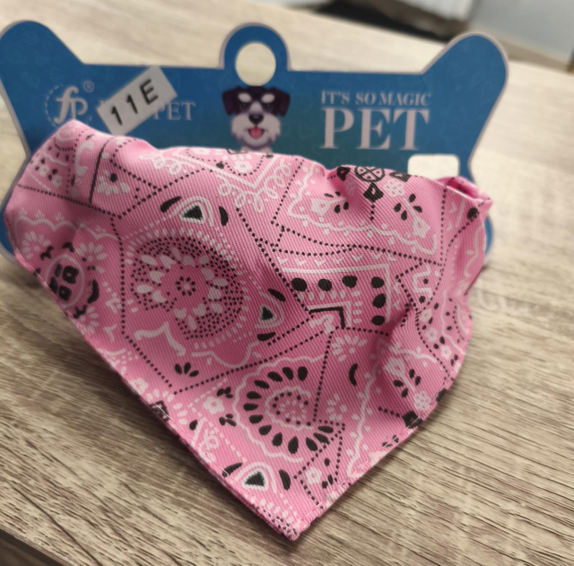 Collier bandana Tm rose