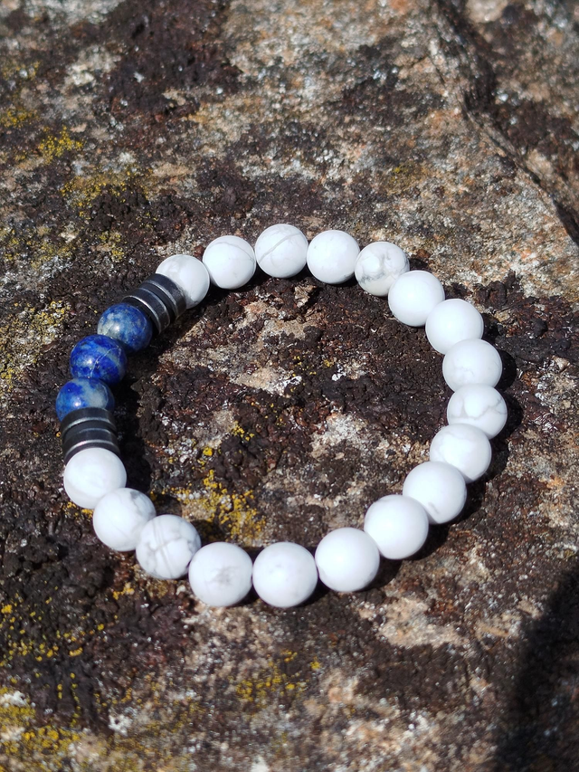 Bracelet Howlite/Lapis Lazuli