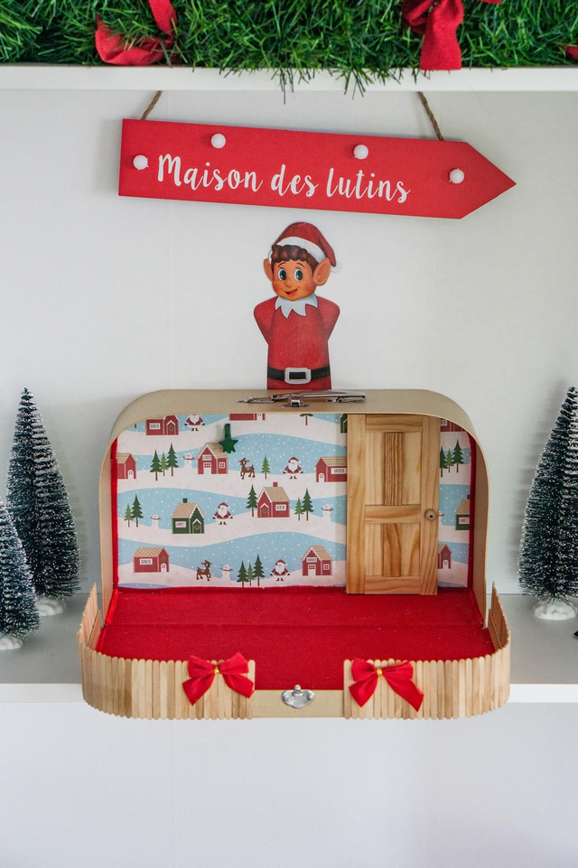 Valise magique - motif Village de Noël