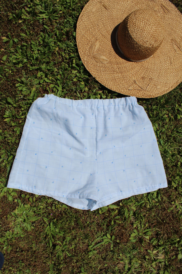 Short upcyclé bleu - Taille 1