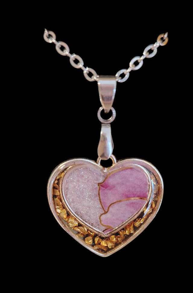 Collier cœur acier inoxydable 