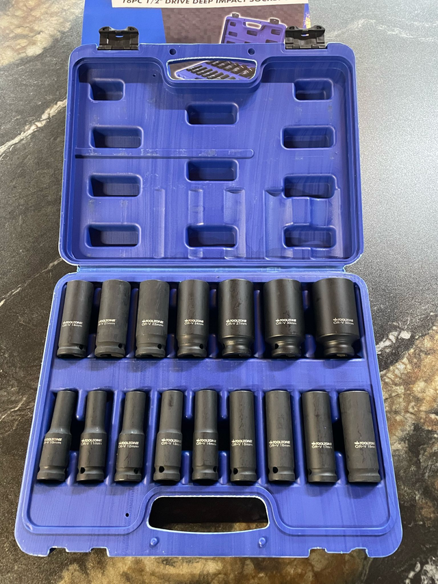 16pc impact socket set 1/2"