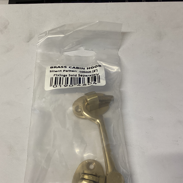 Brass cabin hook 100mm 0190460