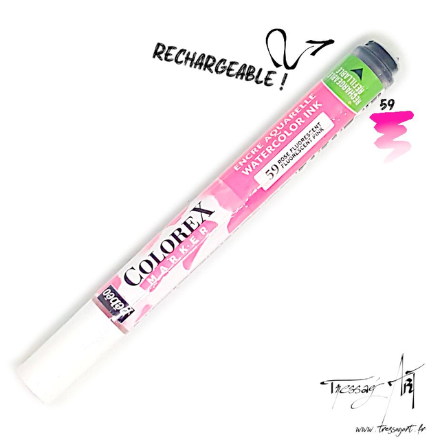PEBEO - MARQUEUR AQUARELLE COLOREX - ROSE FLUORESCENT - PB010059