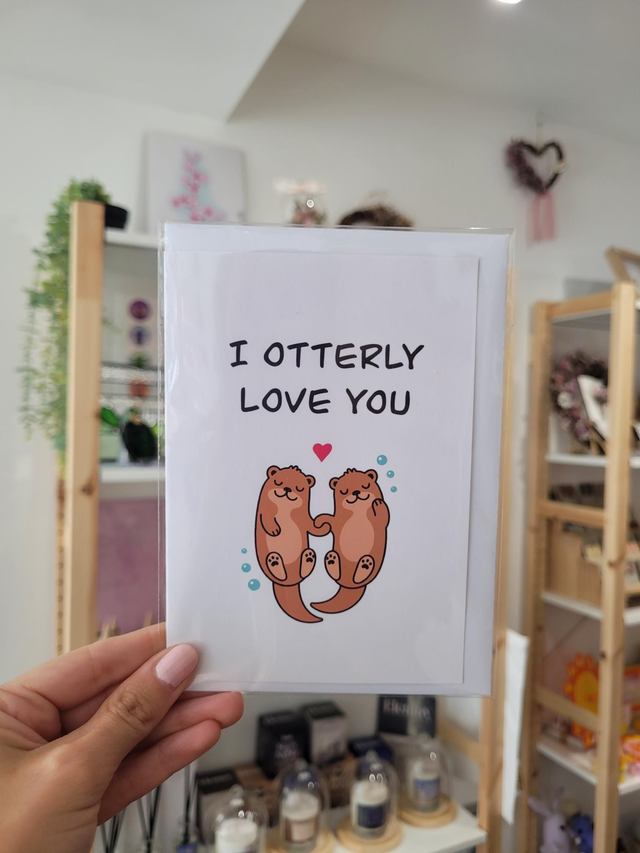 I Otterly Love You Greetings Card - White - NW-014
