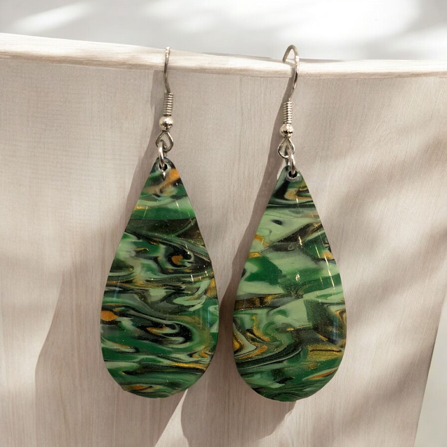 GOUTTES TIGREES VERT/NOIR