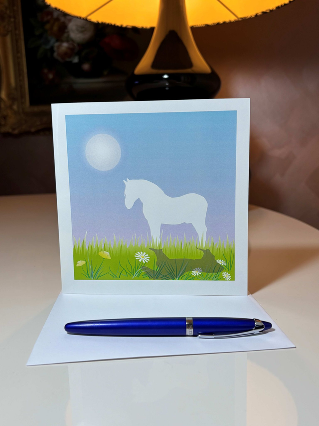 'Hazy Days', Horse Greetings Card