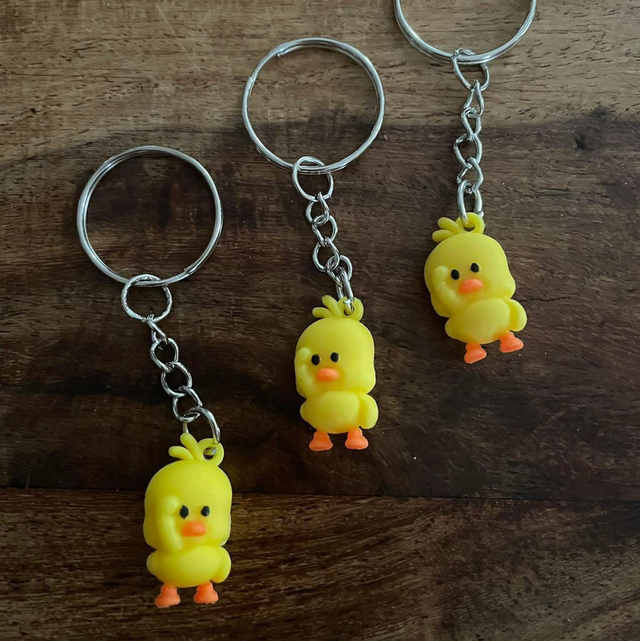 Rubber chick keyring 