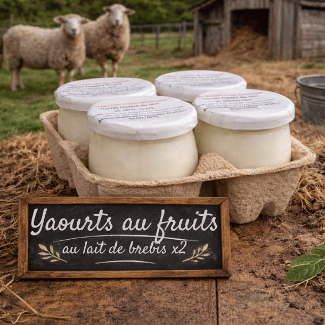Yaourts au fruits au lait de brebis X 2 🧺