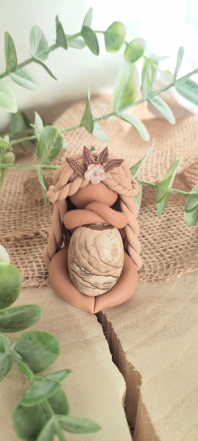 🌾 Gardienne des Racines de la Terre – Jaspe Paysage &amp; Couronne des Sables Ancestraux 🌿