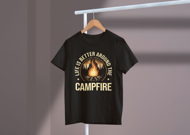 Life Is Better Around The Campfire Campfire Outdoor Joy. Am Lagerfeuer ist das Leben schöner. Freude am Lagerfeuer im Freien