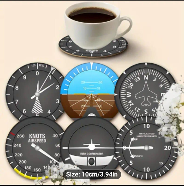 Aviation Coaster Set (6 Set)