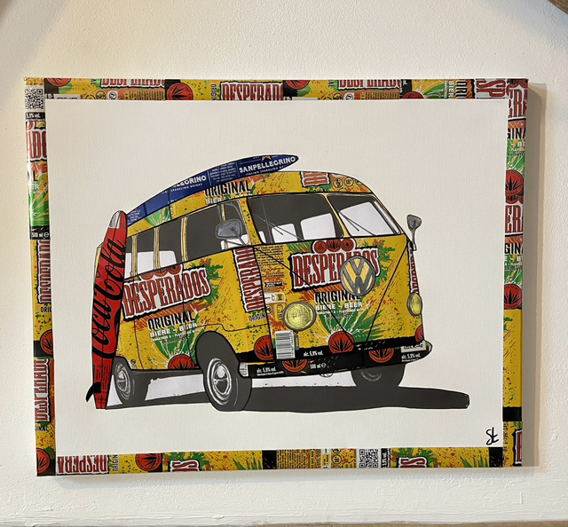 Tableau Combi Van vintage 40x50 cm 