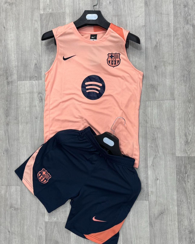 Conjunto completo Tirantes  F. C Barcelona PRE-PARTIDO - Versión Fan - 25-26 