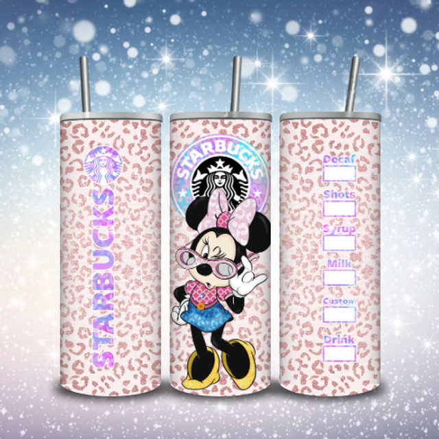 Tumbler Starbuck Minnie Léopard 