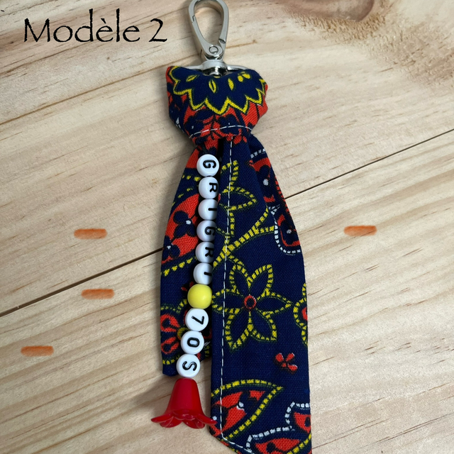 Gris-Gris 70’S – Porte-clés ou bijou de sac Tissu fin 