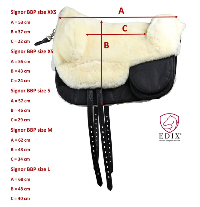 EDIX Signor Merino sheepskin Barebackpad