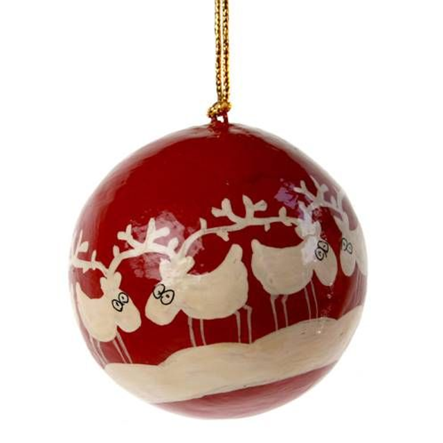 Hand Made Papier Mache Baubles - Shared Earth