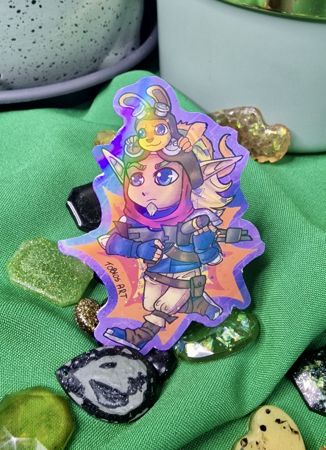 Jak and Daxter Holographic Rainbow Sticker