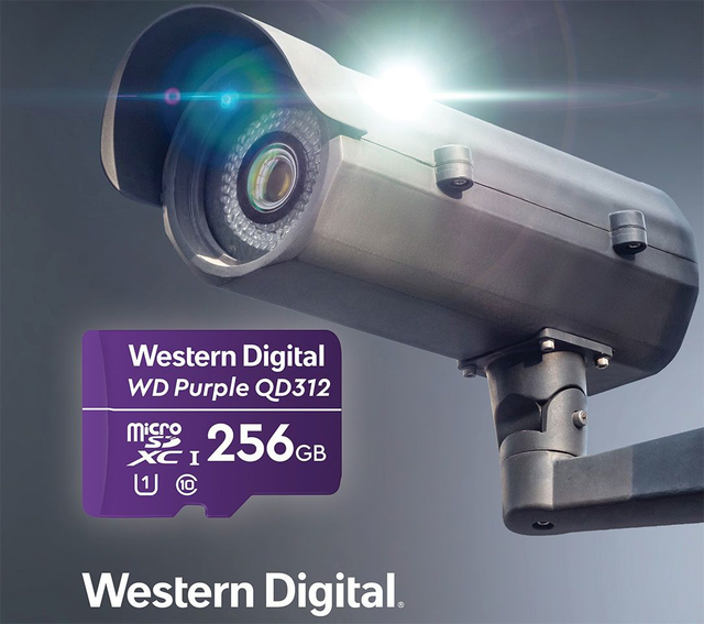 Carte mémoire Micro sd Western Digital Purple 64Go - 128 Go - 256 Go spécial vidéosurveillance, Carte mémoire microSDXC ultra endurante 