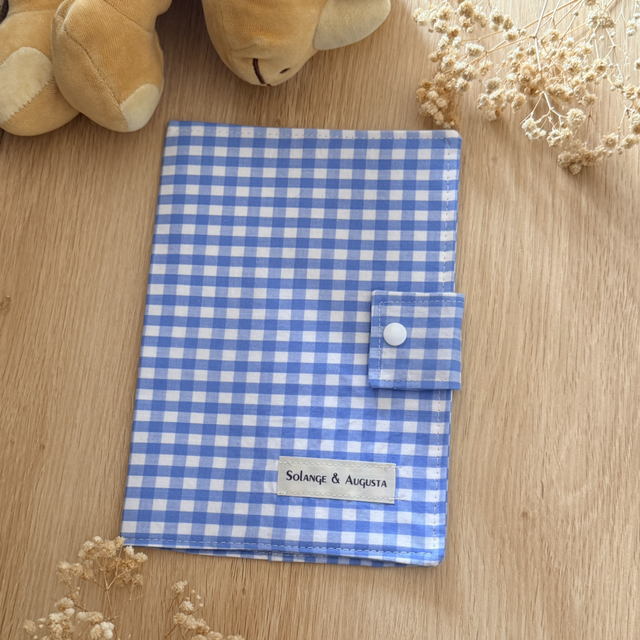 Protège carnet de santé vichy bleu