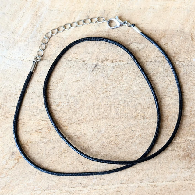 Cordon noir coton ciré