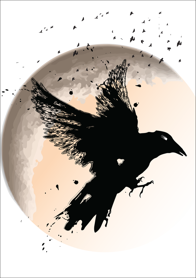 ISSUE 2, A4 PRINT, ALTERNATE VERSION, RAVEN &amp; MOON